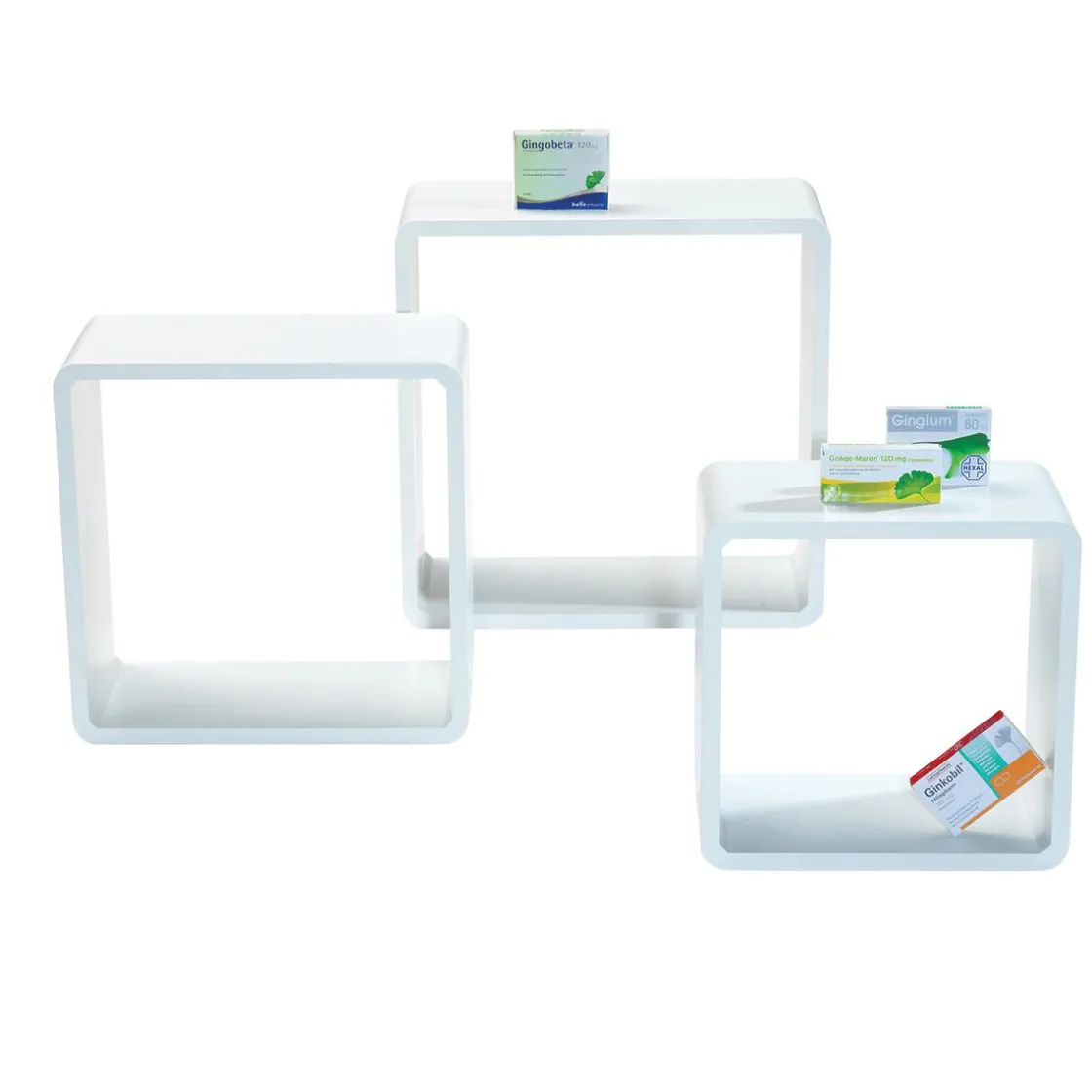 DecoWoerner Expositores Para Tiendas>Conjunto De Estantes "Cubo" Color 3 Pz.