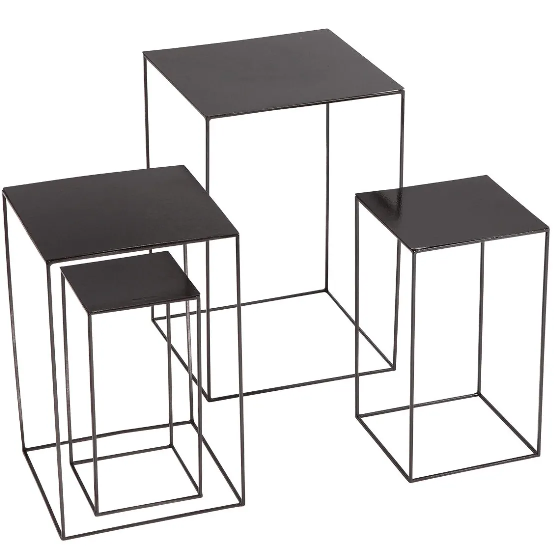 DecoWoerner Expositores Para Tiendas>Conjunto De Mesa De Metal 4 Piezas