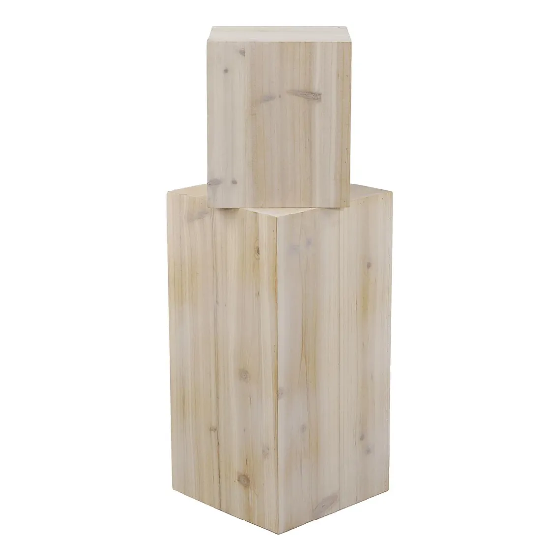 DecoWoerner Expositores Para Tiendas|Decoración Natural>Conjunto De Minicolumnas De Madera Naturaleza