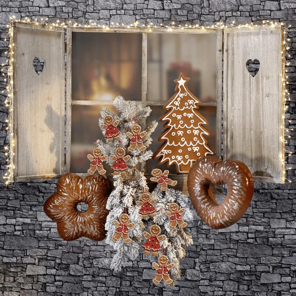 DecoWoerner Chupetes Xxl>Corazón De Pan De Jengibre De Chocolate Ø 30 Cm