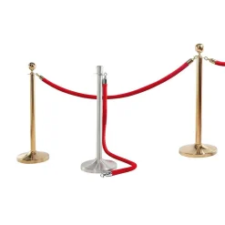 DecoWoerner Carteles Y Señalización>Cordón Para Postes De Barrera, 150 Cm De Longitud, Plateado/