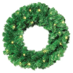 DecoWoerner Coronas De Navidad>Corona De Abeto Basic, LED, Ø 60 Cm, Carácter Bidimensional