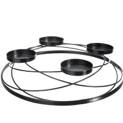 DecoWoerner Coronas De Navidad>Corona De Adviento De Metal 45 Cm Ø