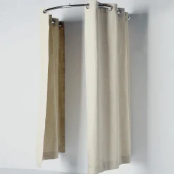 DecoWoerner Probadores Y Cortinas>Cortina De Cubículo Semicircular, 200 Cm De Largo, Beige