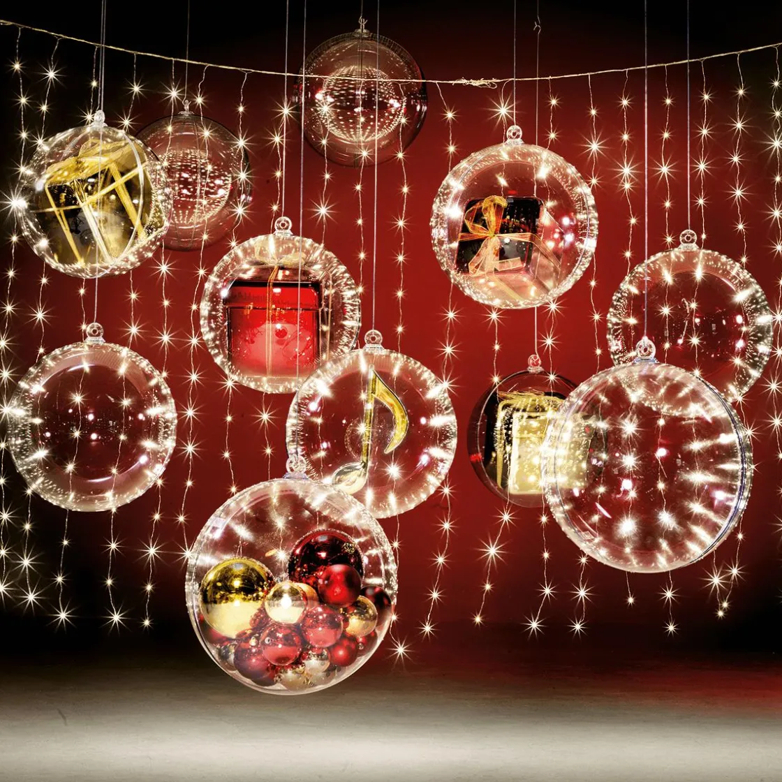 DecoWoerner Luces De Navidad>Cortina De Luces De Alambre LED Para Exteriores, 300 X 200 Cm
