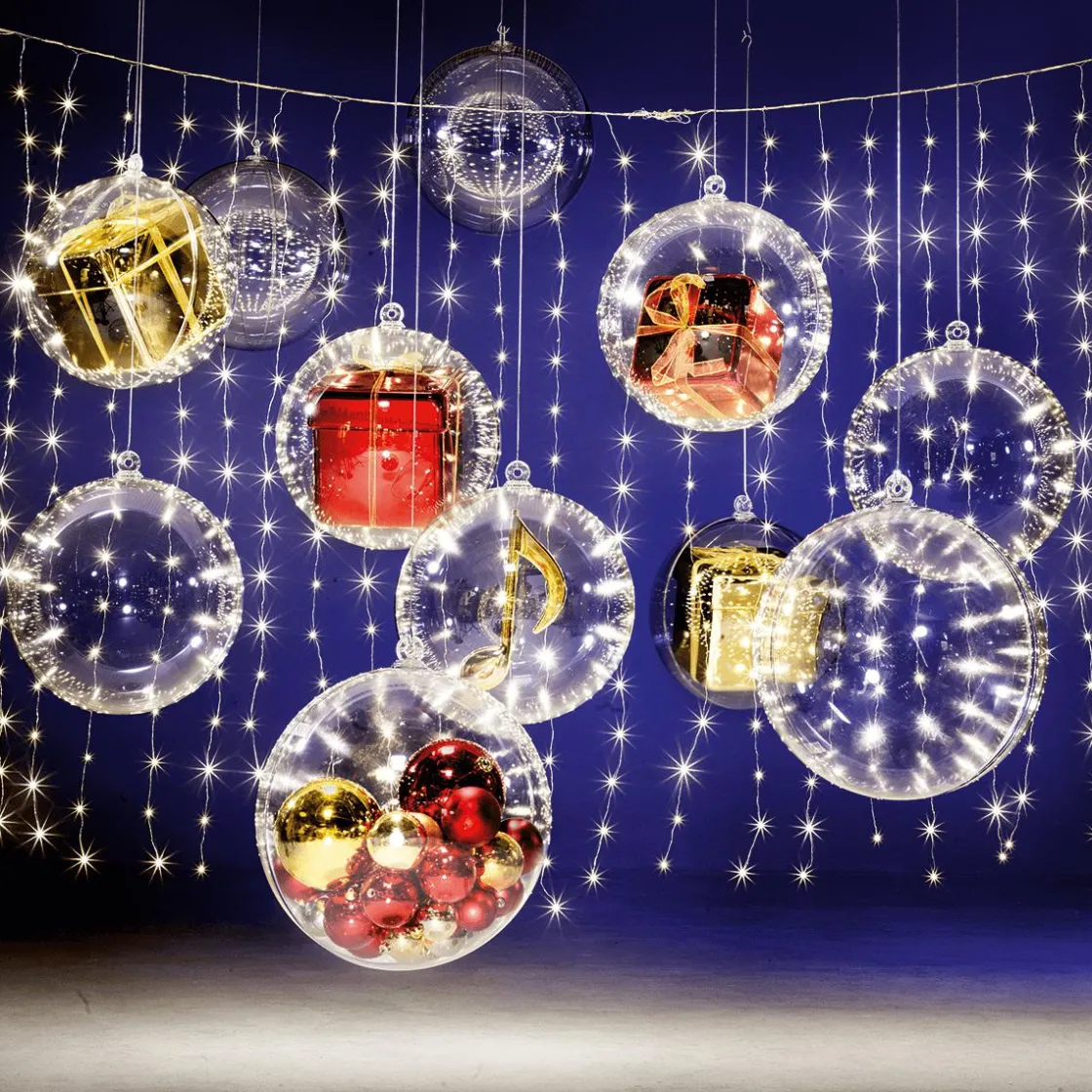 DecoWoerner Luces De Navidad>Cortina De Luces De Alambre LED Para Exteriores, 300 X 200 Cm