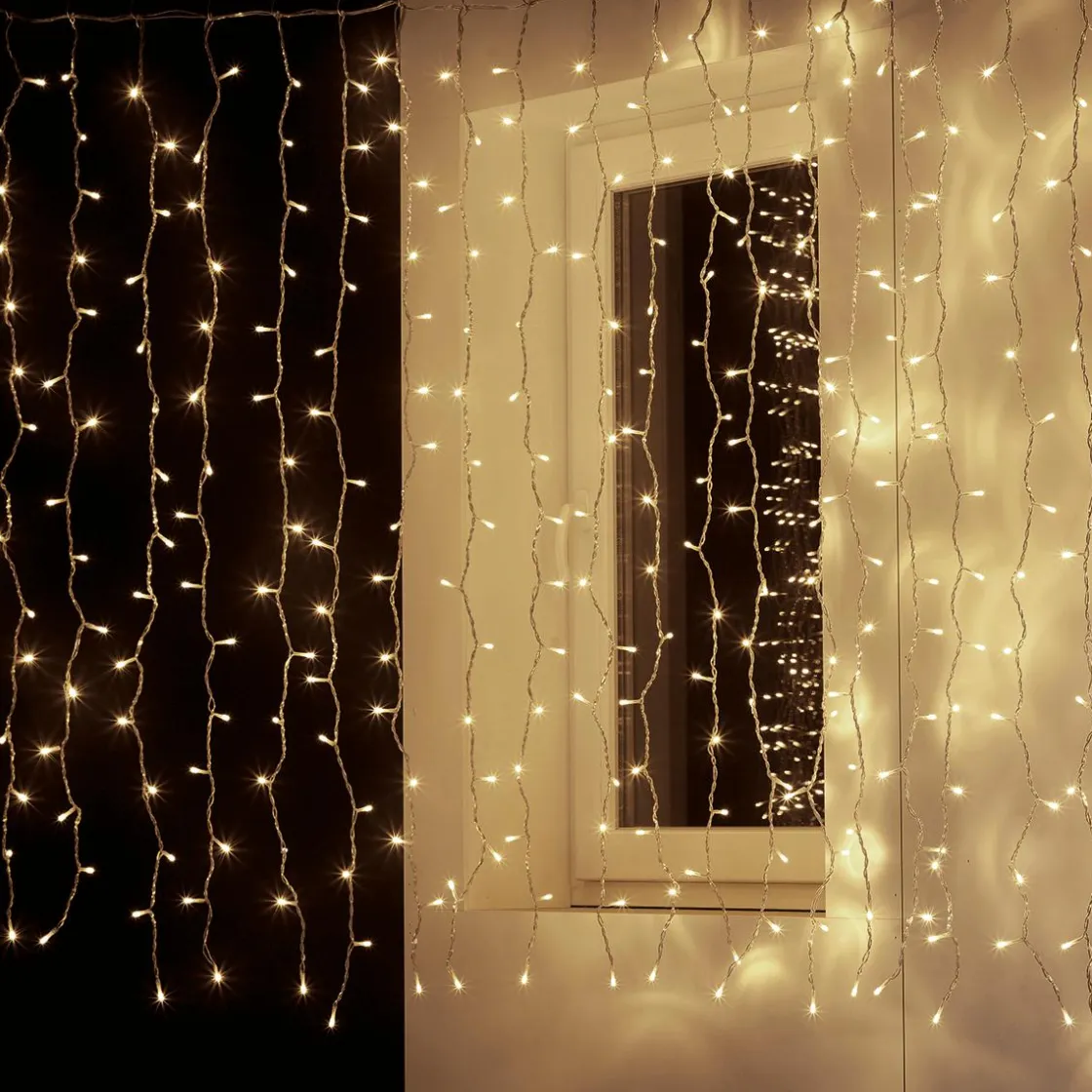 DecoWoerner Luces De Navidad>Cortina De Luces LED Para Uso Profesional Sistema IP20, 1000 LED, 500 X 200 Cm, Sin Cable