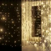 DecoWoerner Luces De Navidad>Cortina De Luz 200 X 80 Cm 160 LED IP44, Negra