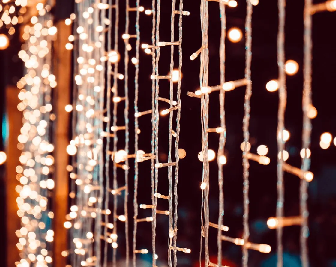 DecoWoerner Luces De Navidad>Cortina De Luz 200 X 80 Cm 160LED IP44, Blanco