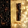 DecoWoerner Luces De Navidad>Cortina De Luz Blanca 200 X 150 Cm 300 LED Blanco Cálido IP44