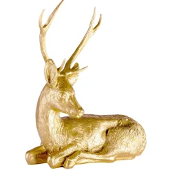 DecoWoerner Decoración De Animales|Decoración De Otoño>Corzo Macho Decorativo, Longitud: 70 Cm