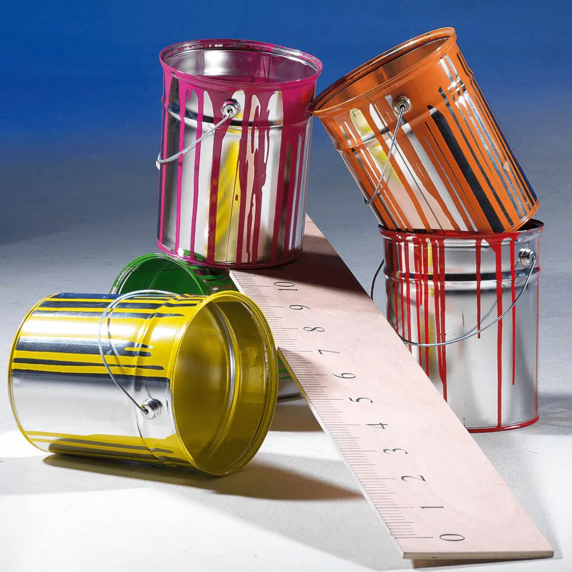 DecoWoerner Decoración Temática>Cubo De Pintura Decorativa De 23 Cm De Alto,