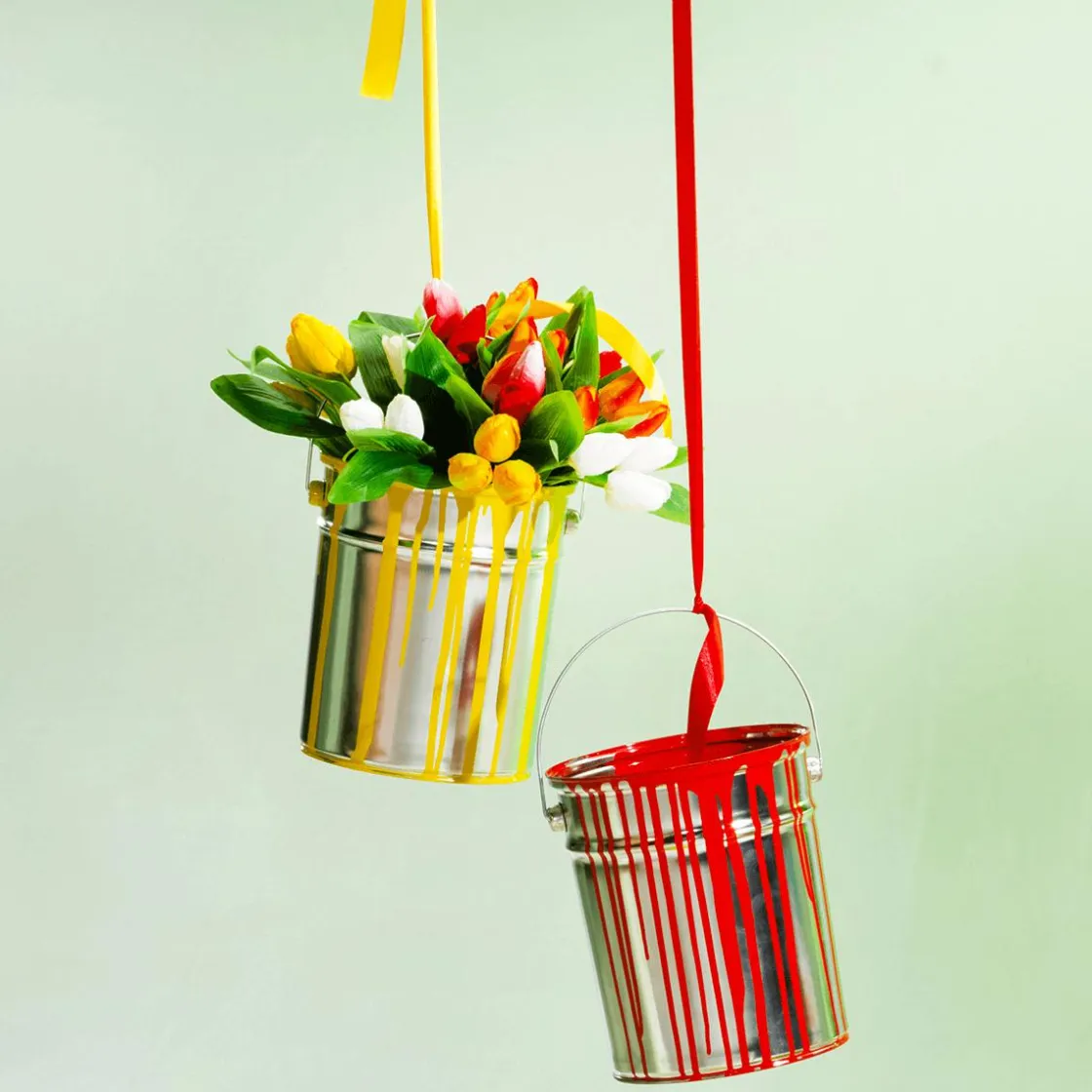 DecoWoerner Decoración Temática>Cubo De Pintura Decorativa De 23 Cm De Alto,