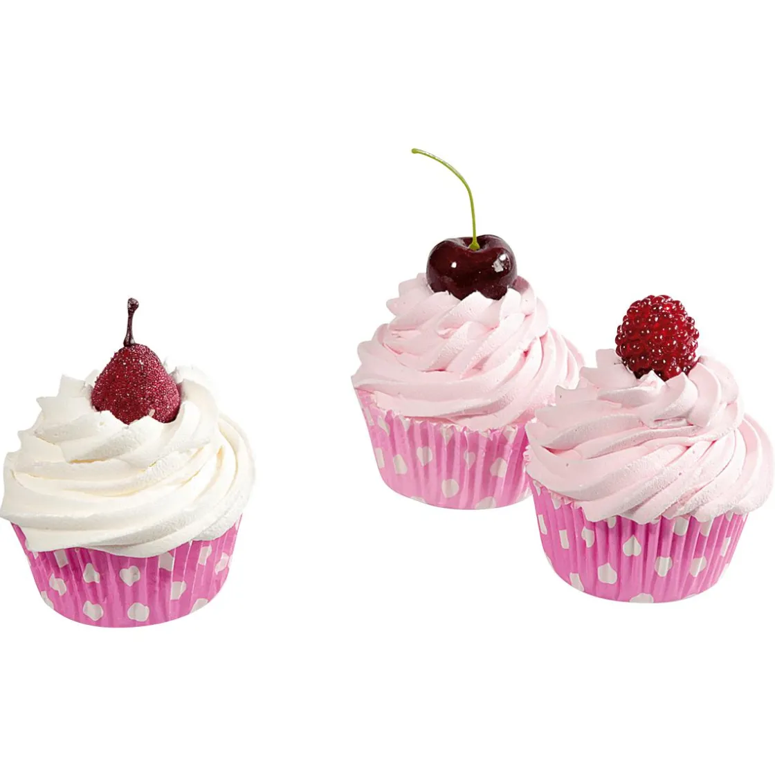 DecoWoerner Pan Y Pastel>Cupcakes Muñeco De Comida 3 Piezas, 7 Cm