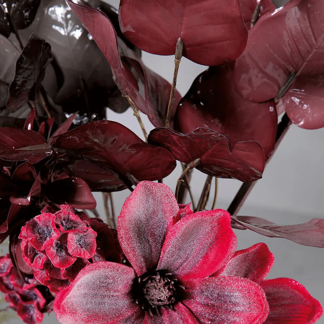DecoWoerner Decoración De Otoño>Dalia Artificial 56 Cm Burdeos