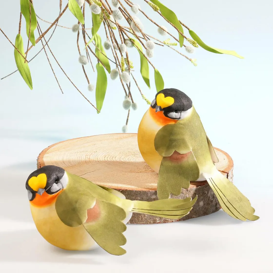 DecoWoerner Decoración De Animales|Decoración De Primavera>Decoración Pájaro -naranja 19 Cm