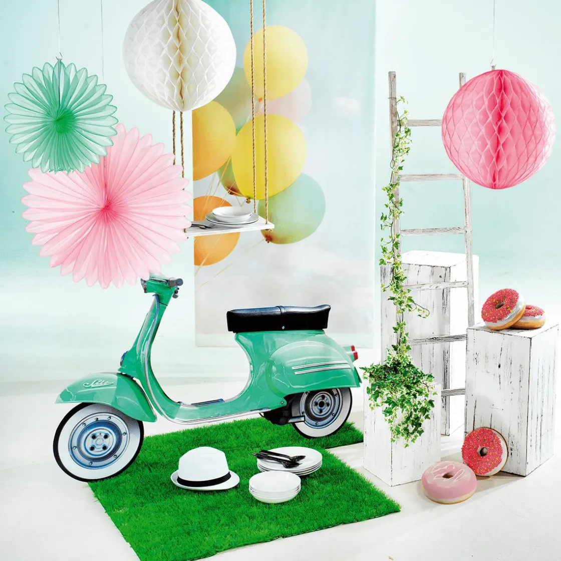 DecoWoerner Chupetes Xxl>Donut Decorativo Con Perlas De Azúcar 20 Cm Ø Colorido
