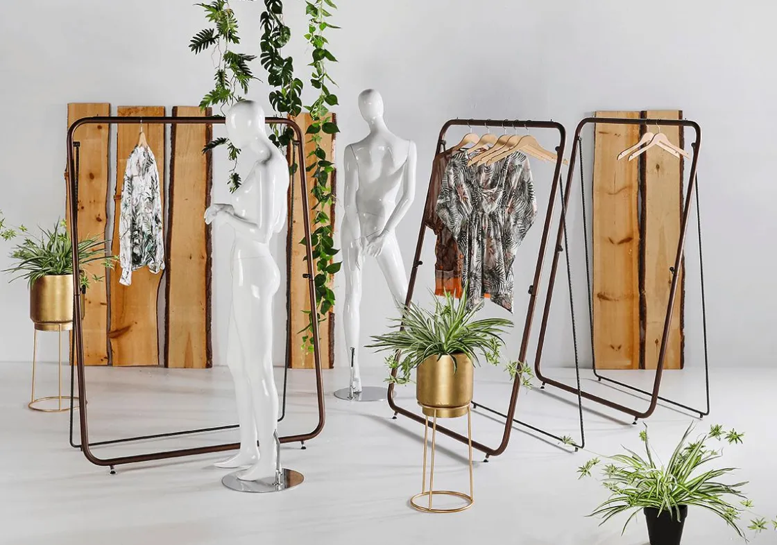 DecoWoerner Percheros>El Puesto De Ropa Confeccionada, 160 Cm