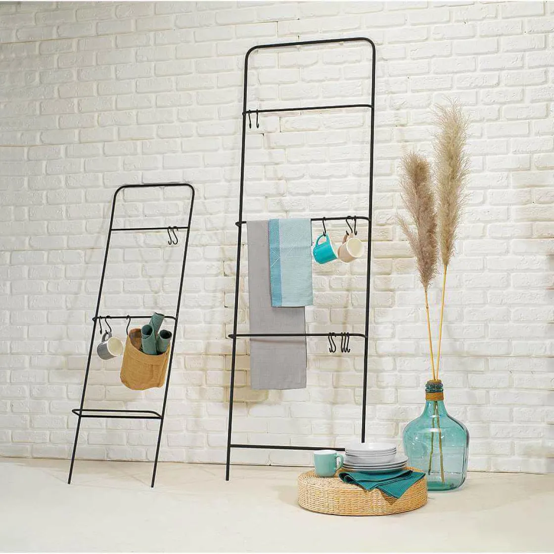 DecoWoerner Expositores Para Tiendas>Escalera Decorativa Con Soporte Universal, Longitud 193 Cm