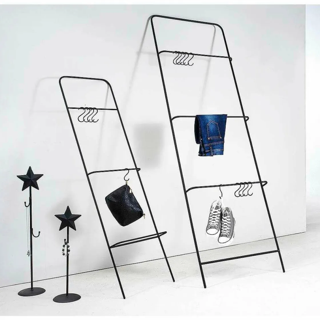DecoWoerner Expositores Para Tiendas>Escalera Decorativa Con Soporte Universal, Longitud 193 Cm