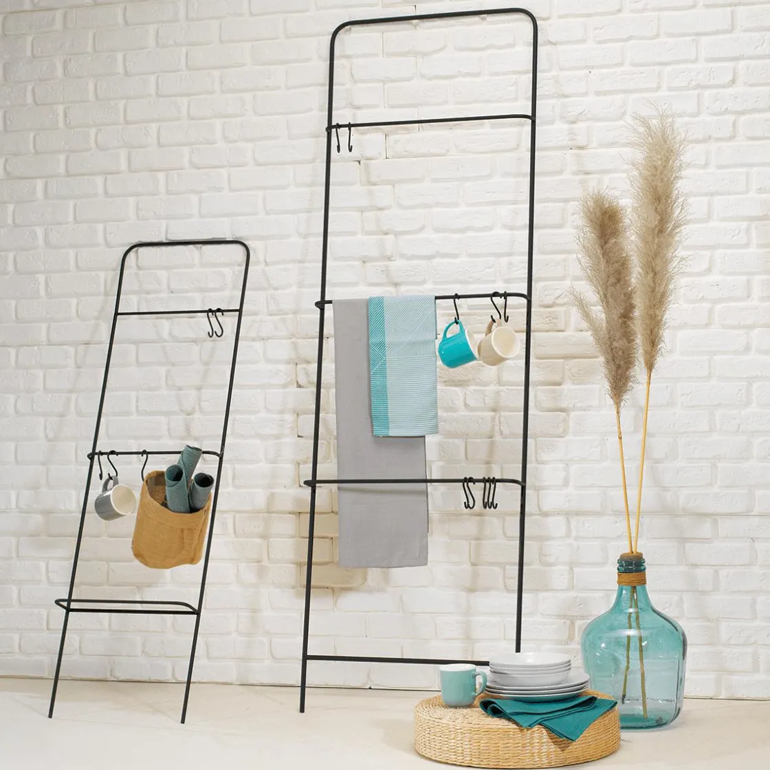 DecoWoerner Expositores Para Tiendas>Escalera Decorativa Con Soporte Universal, Longitud 140 Cm