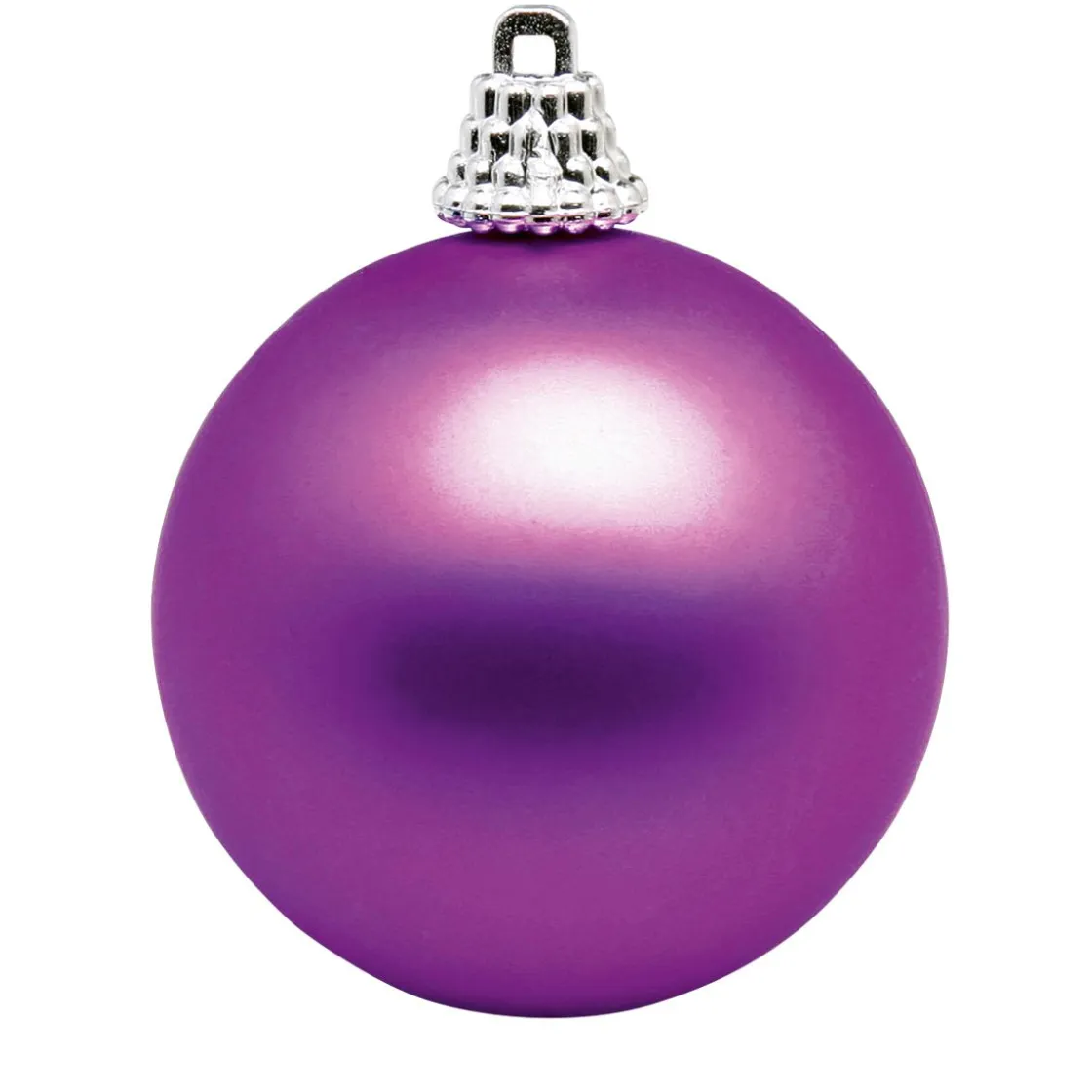 DecoWoerner Bolas De Navidad>Estera, Bolas De Plástico Navideñas Moradas, 6 Cm Ø - 24 Piezas