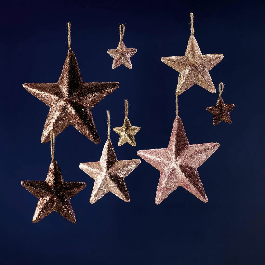 DecoWoerner Estrella De Navidad>Estrella Con Lentejuelas Ø 22 Cm, 2 Piezas, da
