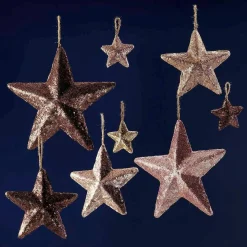 DecoWoerner Estrella De Navidad>Estrella Con Lentejuelas Ø 33 Cm, Nougat