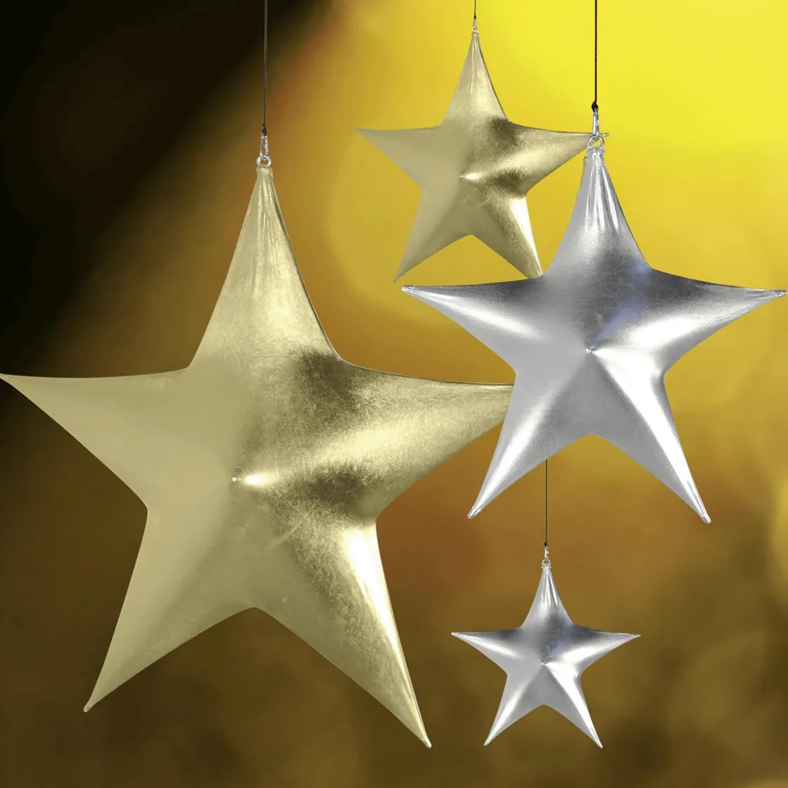 DecoWoerner Decoración Temática|Decoración Navideña Xxl>Estrella Extensible Ø 200 Cm, Ignífuga B1