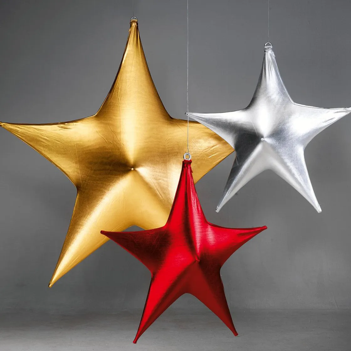 DecoWoerner Decoración Temática|Decoración Navideña Xxl>Estrella Extensible Ø 200 Cm, Ignífuga B1