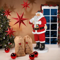 DecoWoerner Estrella De Navidad>Estrella Plegable Cubierta De Yute 45 Cm