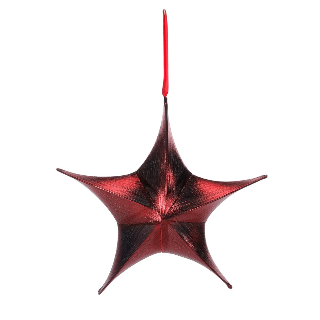 DecoWoerner Decoración Temática|Decoración Navideña Xxl>Estrella Plegable De Tela Decorativa, Metalizado, Con Cremallera