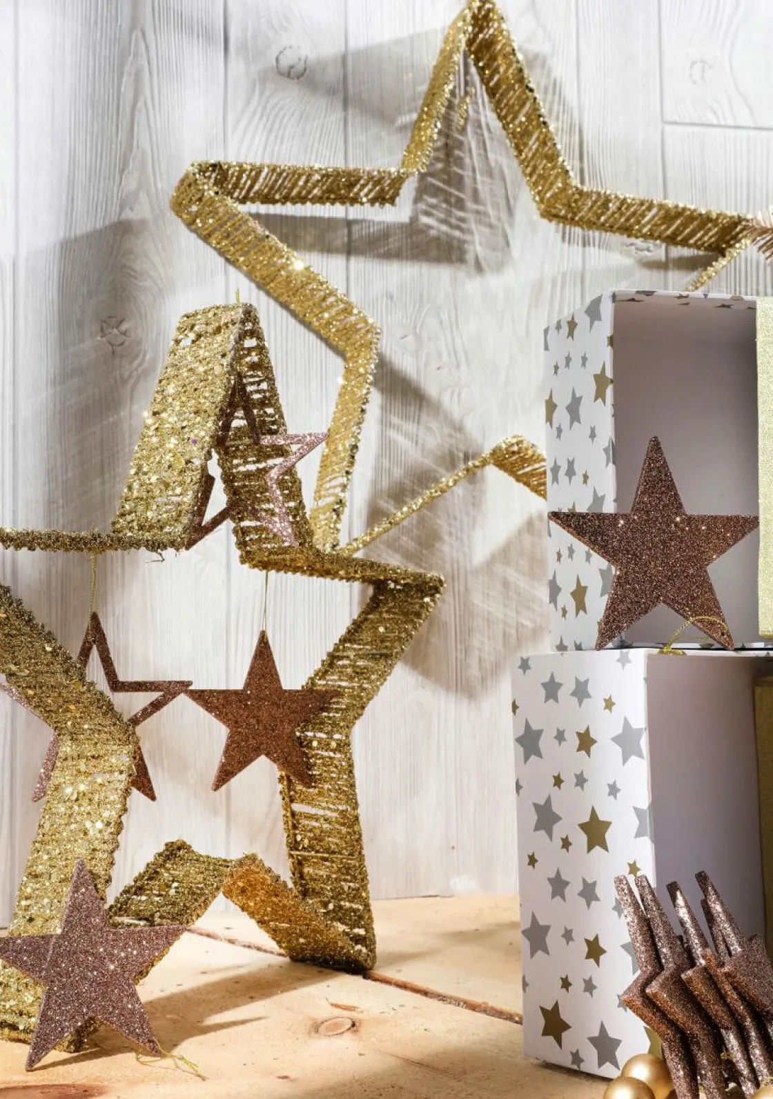 DecoWoerner Estrella De Navidad>Estrellas Decorativas 2 Piezas Ø 40-50 Cm