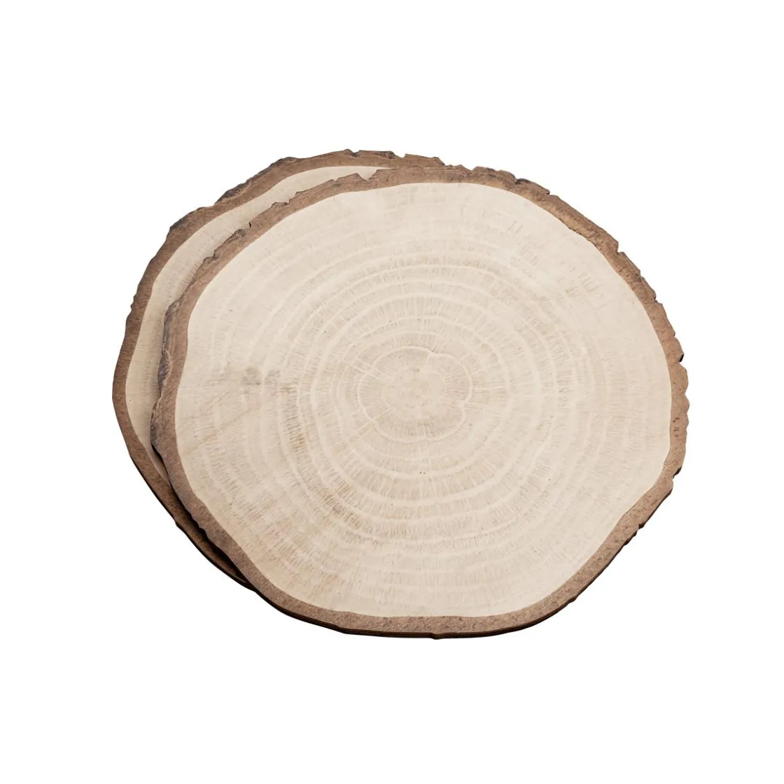 DecoWoerner Expositores Para Tiendas|Decoración Temática>Expositor De Discos De Madera Deco Impreso 23 Cm Ø Juego De 2