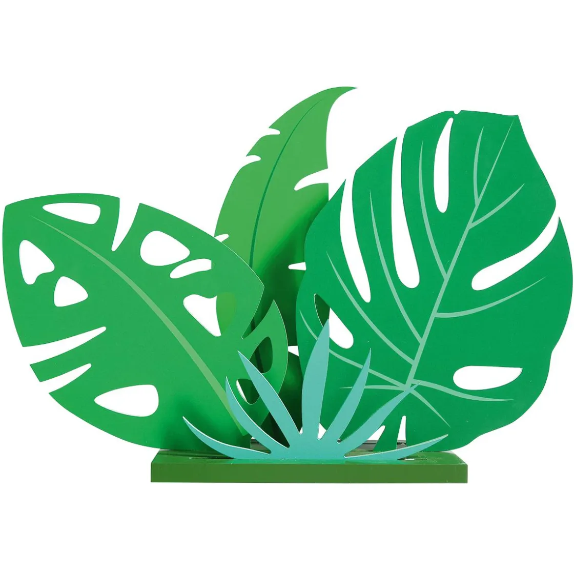 DecoWoerner Decoración De Verano>Expositor De Hoja De La Selva De Madera, 57 Cm