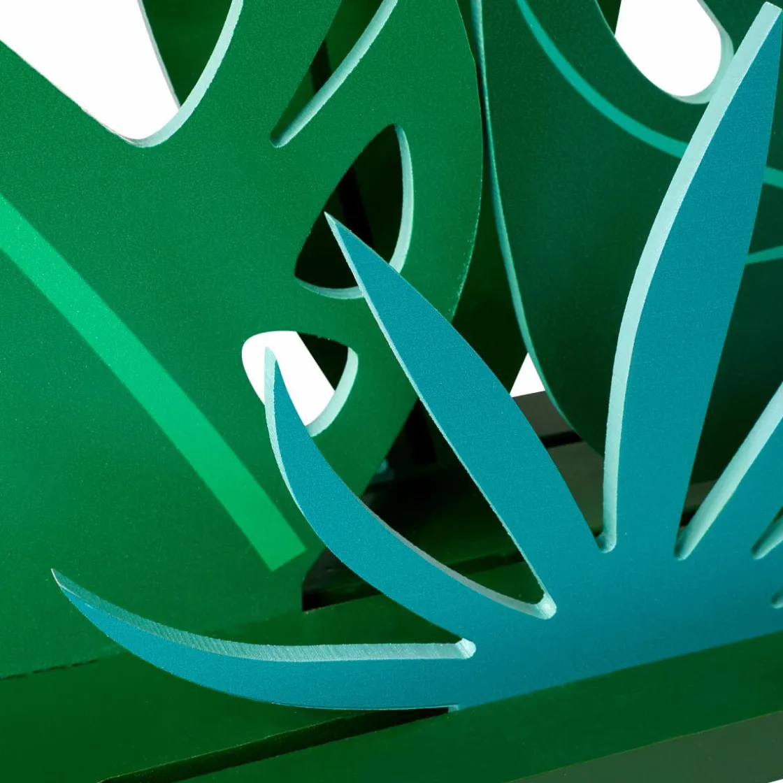 DecoWoerner Decoración De Verano>Expositor De Hoja De La Selva De Madera, 57 Cm