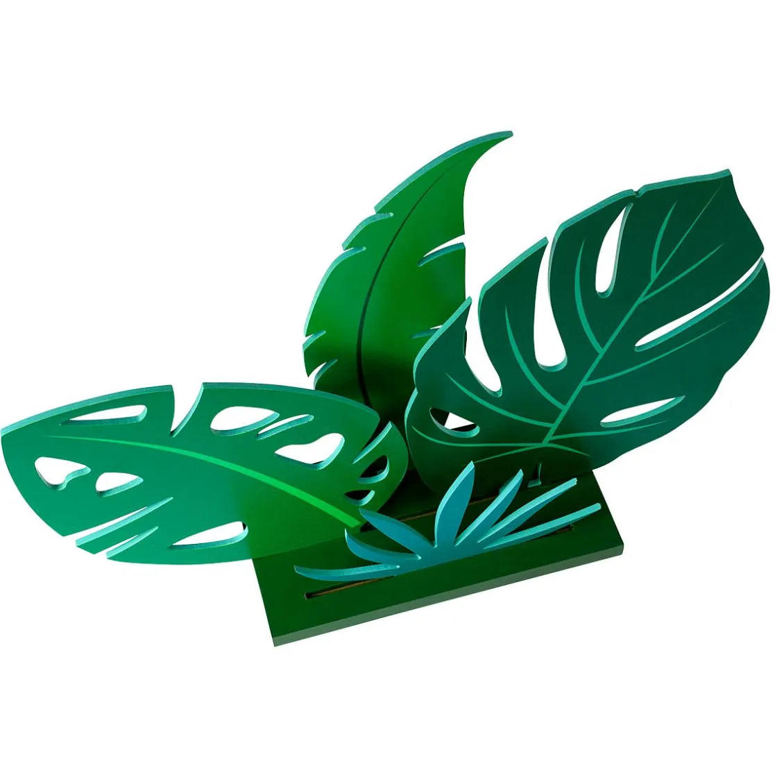 DecoWoerner Decoración De Verano>Expositor De Hoja De La Selva De Madera, 57 Cm