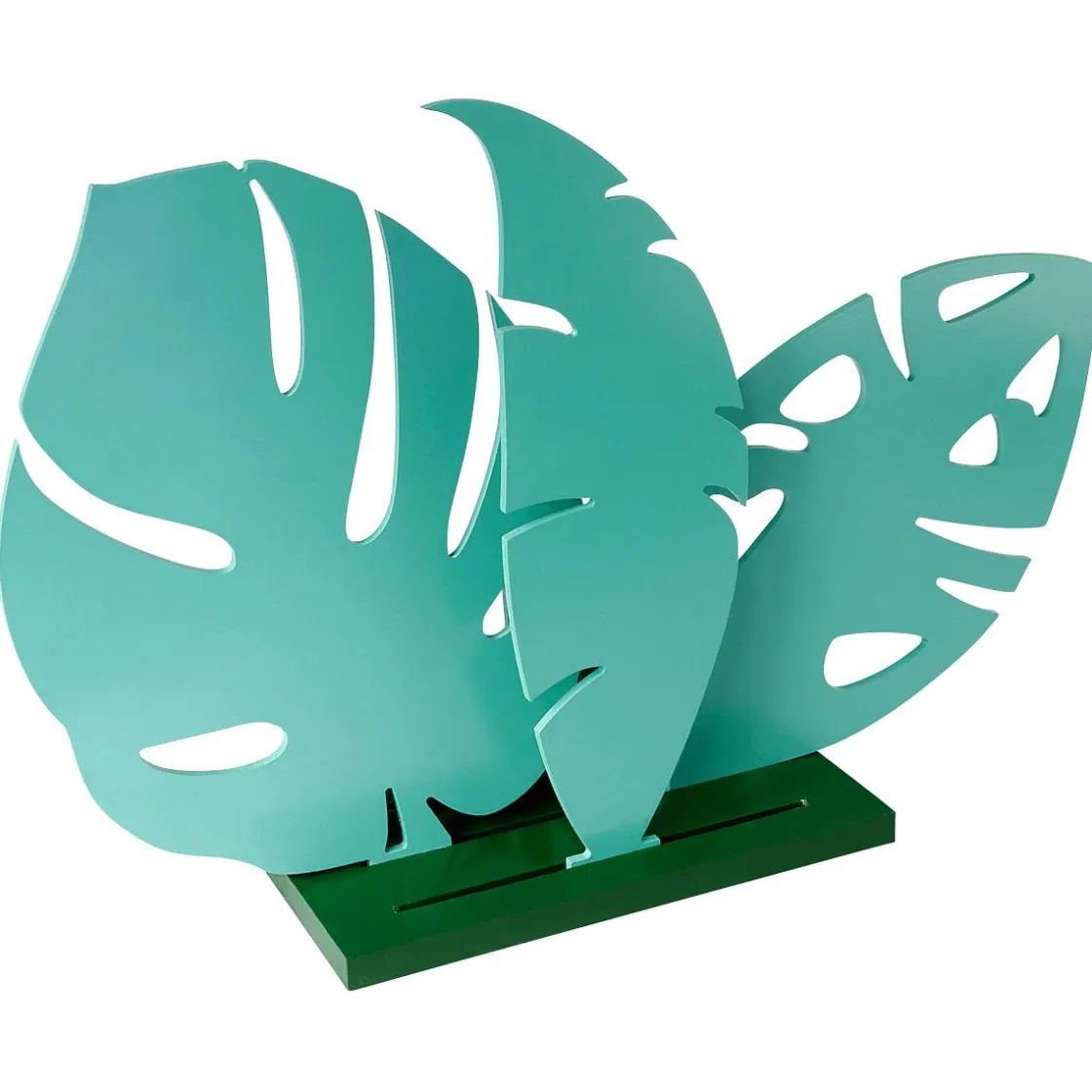 DecoWoerner Decoración De Verano>Expositor De Hoja De La Selva De Madera, 57 Cm