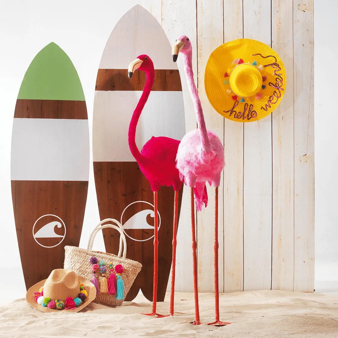 DecoWoerner Decoración De Verano>Expositor De Madera "Tabla De Surf" 160 X 50 Cm
