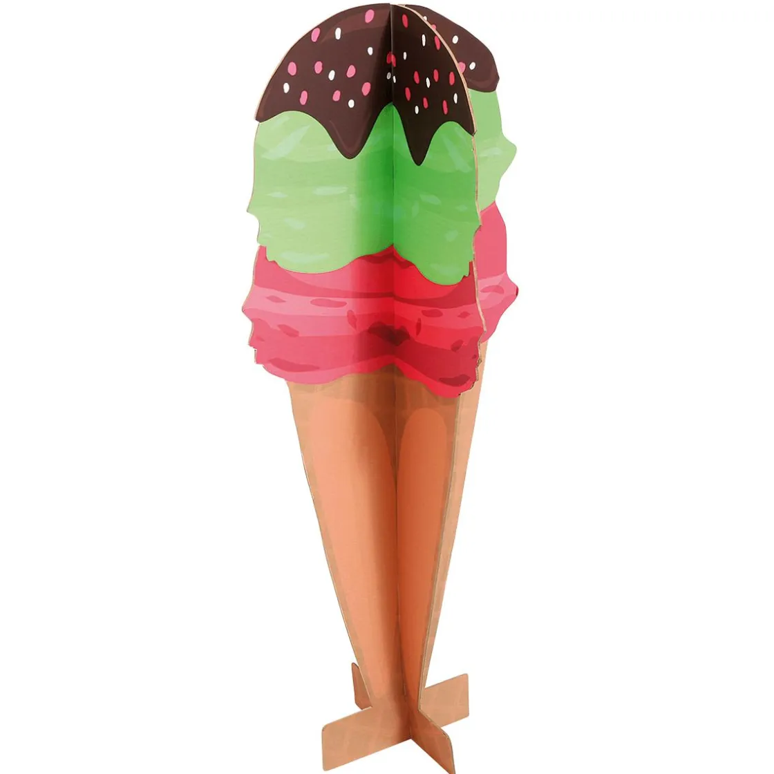 DecoWoerner Decoración De Verano>Expositor Decorativo Helado De Gofre, Altura 90 Cm