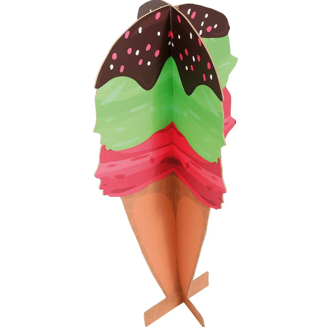 DecoWoerner Decoración De Verano>Expositor Decorativo Helado De Gofre, Altura 90 Cm