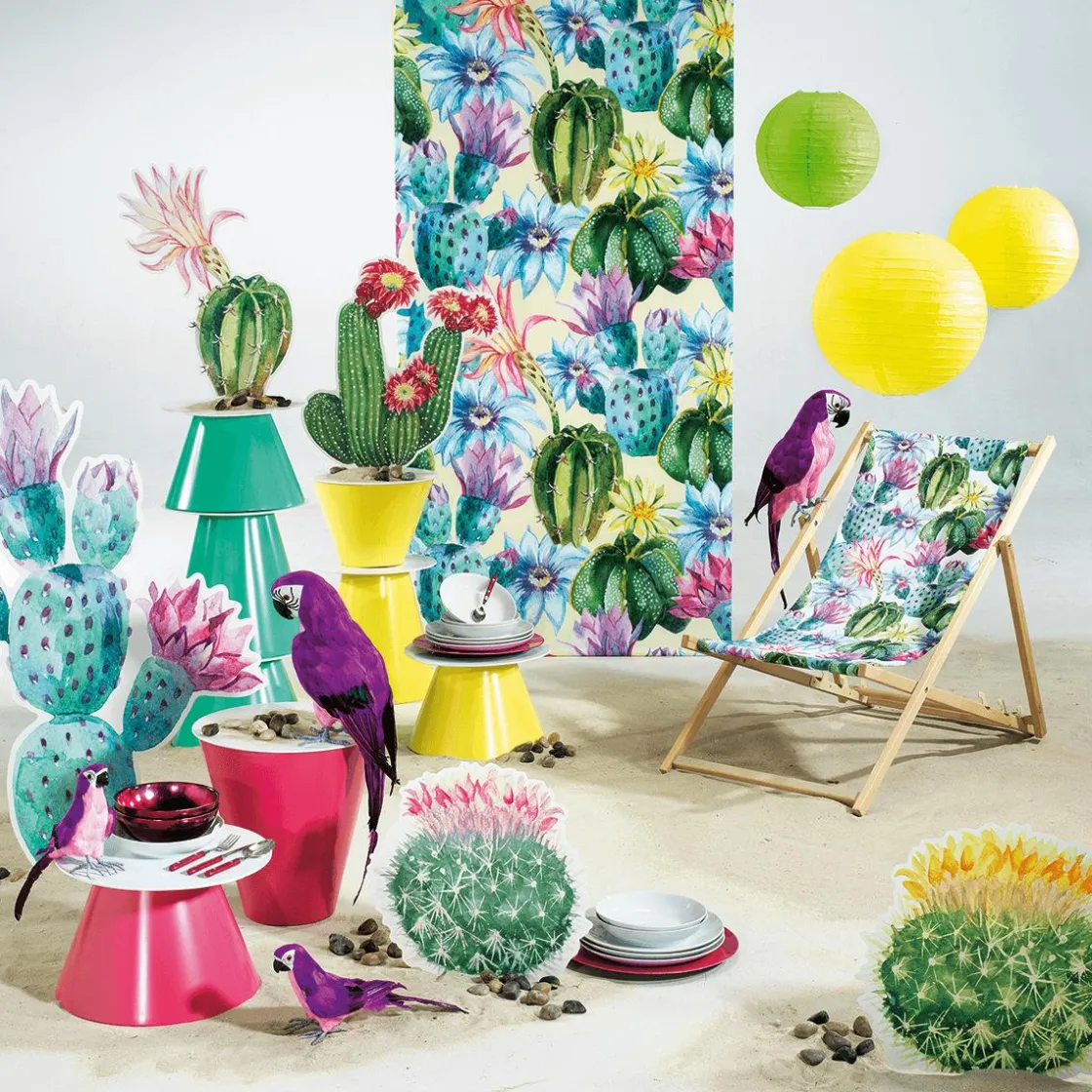 DecoWoerner Decoración De Verano>Expositor Para Colgar "Echinocactus" Fucsia