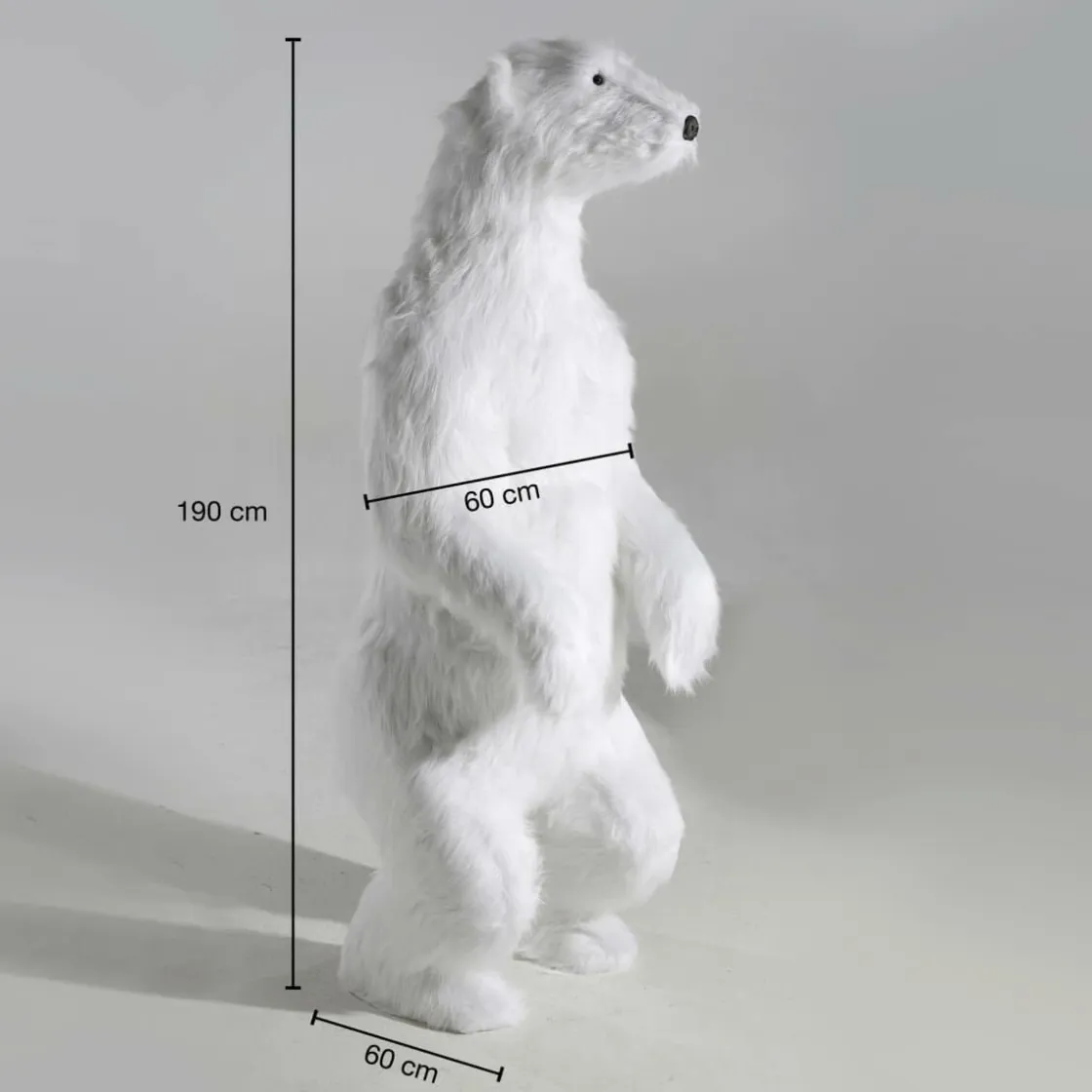 DecoWoerner Decoración De Animales|Decoración De Invierno>Figura Animal De Tamaño Natural Oso Polar, Altura: 190 Cm