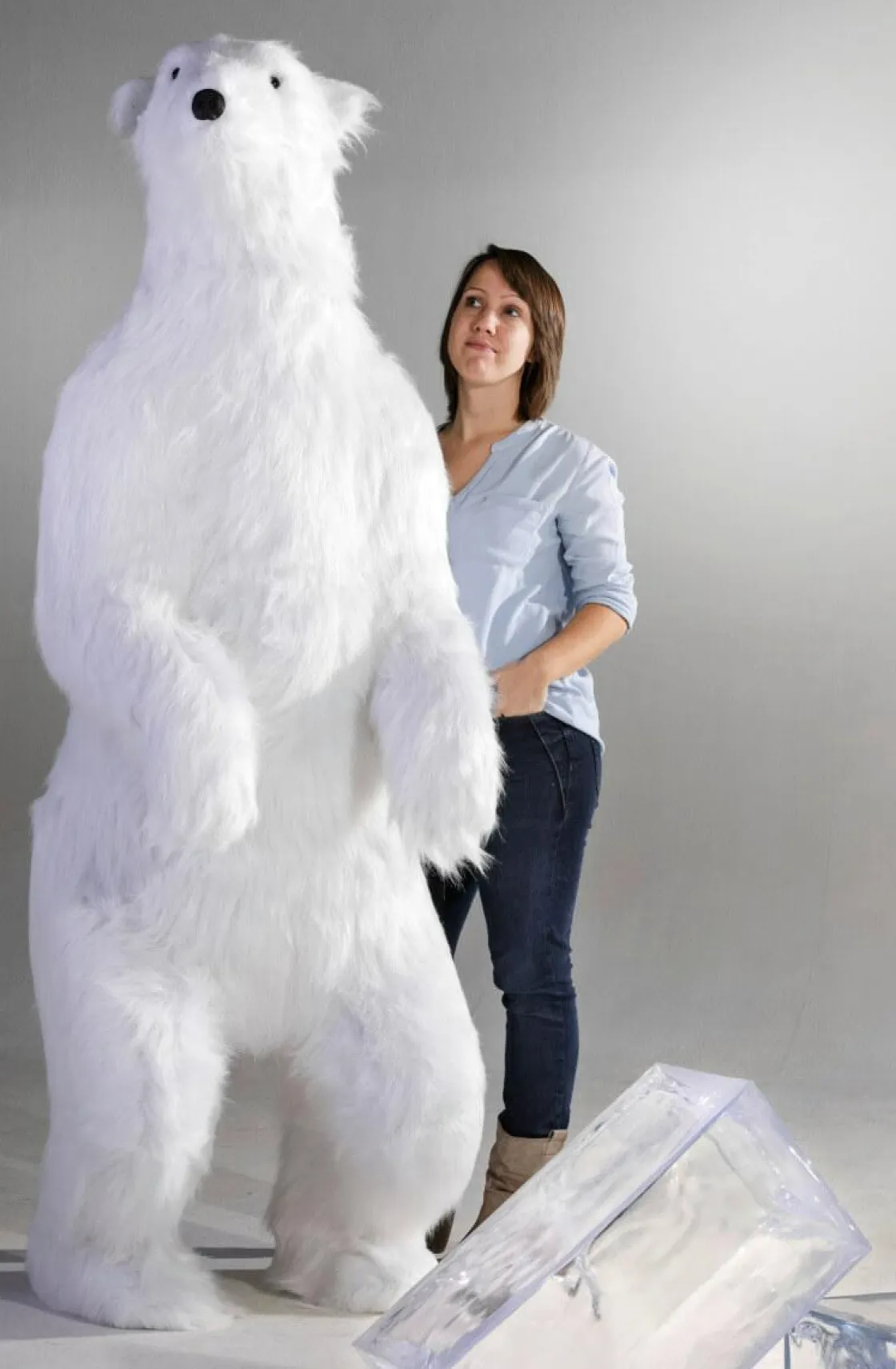 DecoWoerner Decoración De Animales|Decoración De Invierno>Figura Animal De Tamaño Natural Oso Polar, Altura: 190 Cm