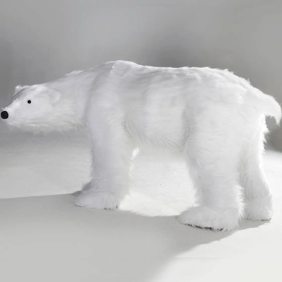 DecoWoerner Decoración De Animales|Decoración De Invierno>Figura Animal De Tamaño Natural Oso Polar, Altura: 90cm