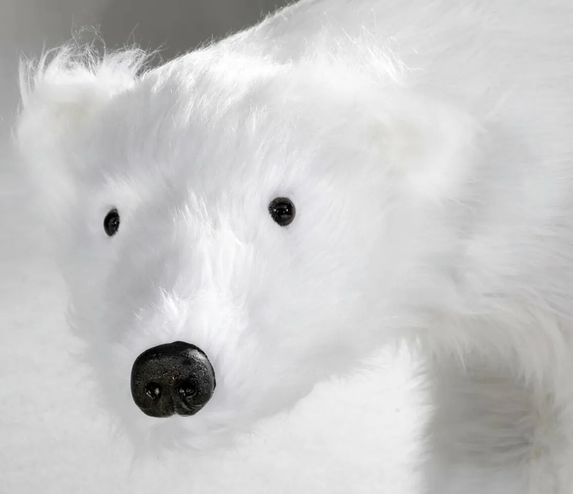 DecoWoerner Decoración De Animales|Decoración De Invierno>Figura Animal De Tamaño Natural Oso Polar, Altura: 90cm