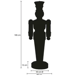 DecoWoerner Decoración Navideña Xxl|Figuras De Navidad>Figura De Soldado, 185 Cm