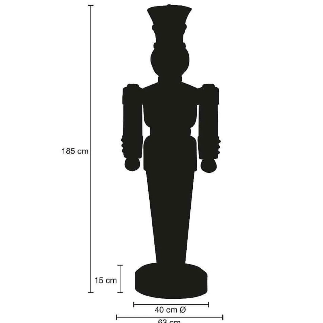 DecoWoerner Decoración Navideña Xxl>Figura De Soldado, 185 Cm