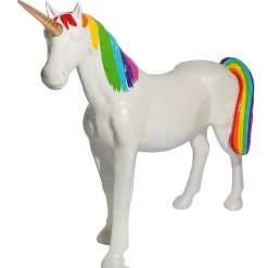 DecoWoerner Decoración De Animales>Figura De Unicornio Del Arco Iris, Longitud 130 Cm