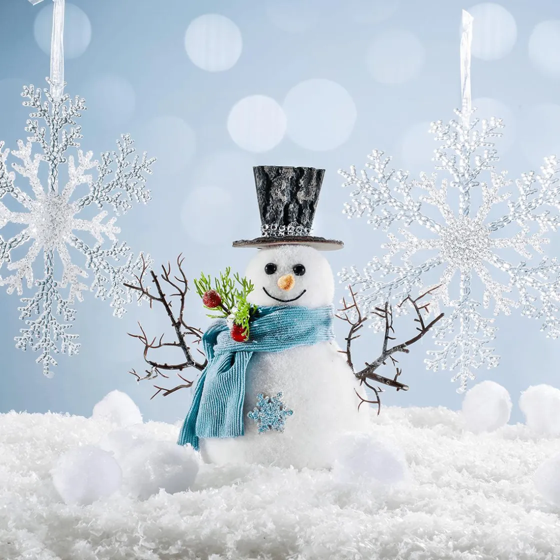 DecoWoerner Decoración De Invierno|Figuras De Navidad>Figura Decorativa Muñeco De Nieve 22 Cm